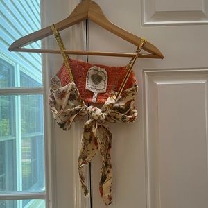 Printed Bra Tie Crop